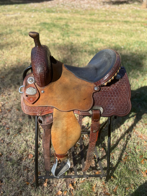 Used 15 in Marlene McRae Barrel Saddle by Cactus Saddlery