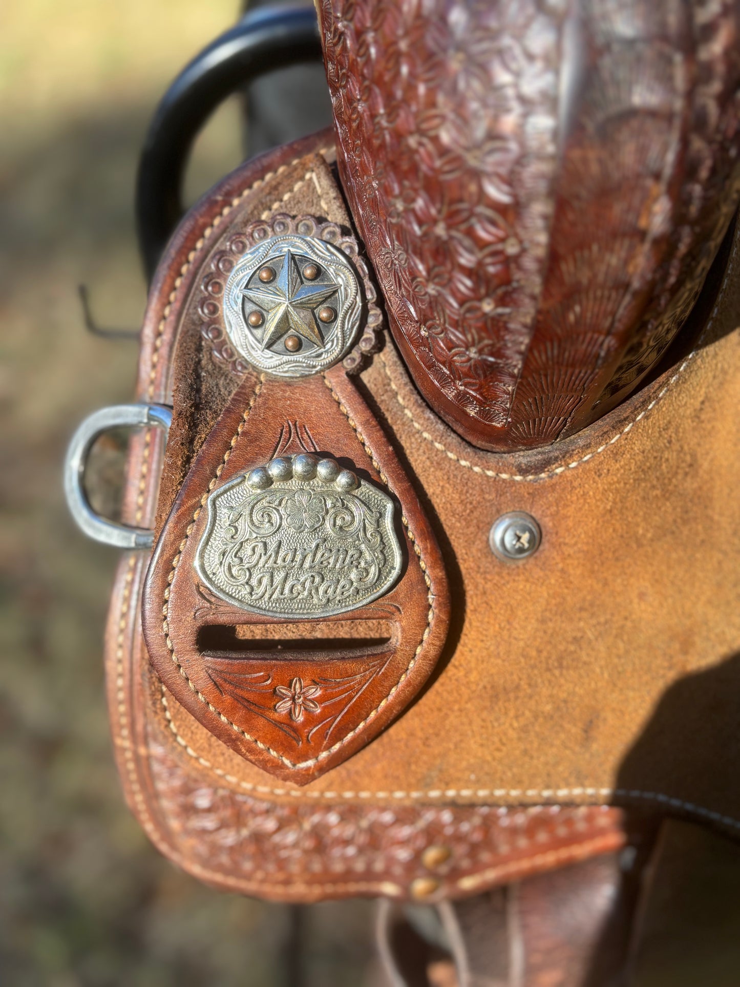 Used 15 in Marlene McRae Barrel Saddle by Cactus Saddlery