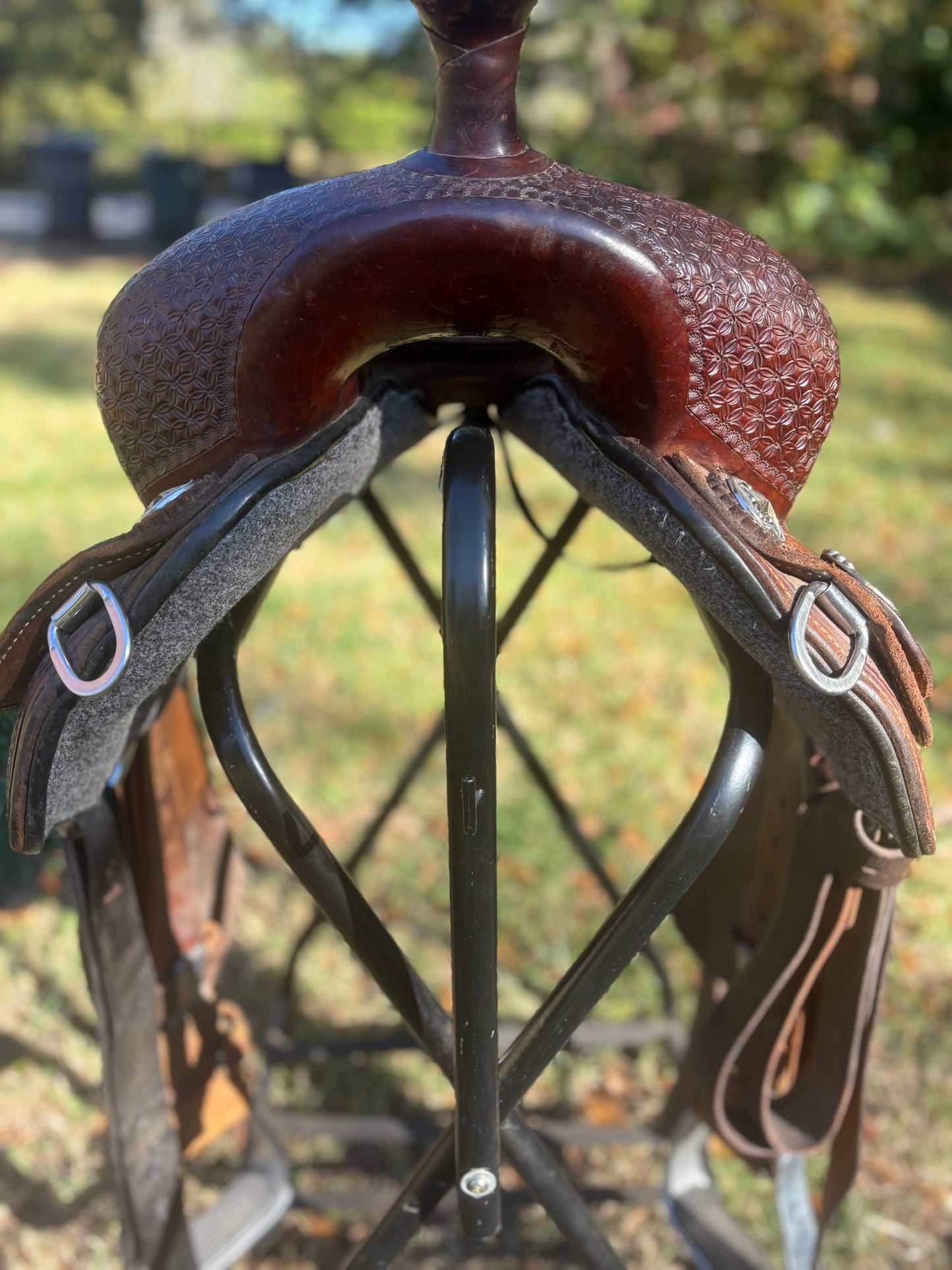 Used 15 in Marlene McRae Barrel Saddle by Cactus Saddlery