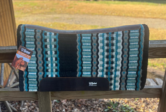 CASHEL PERFORMANCE FELT PAD BLANKET TOP BLACK/TURQUOISE