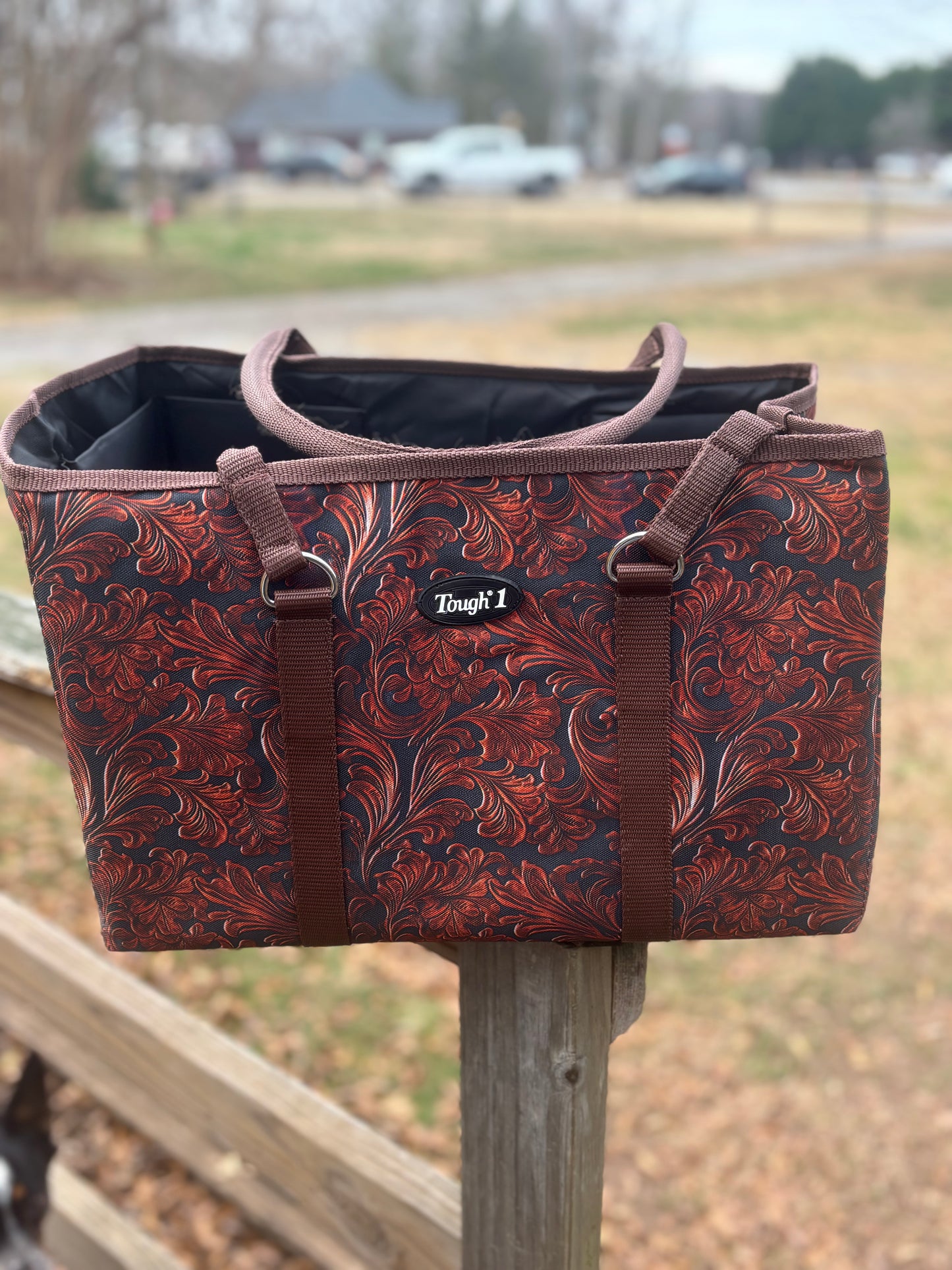 Deluxe Tooled Leather Grooming Bag