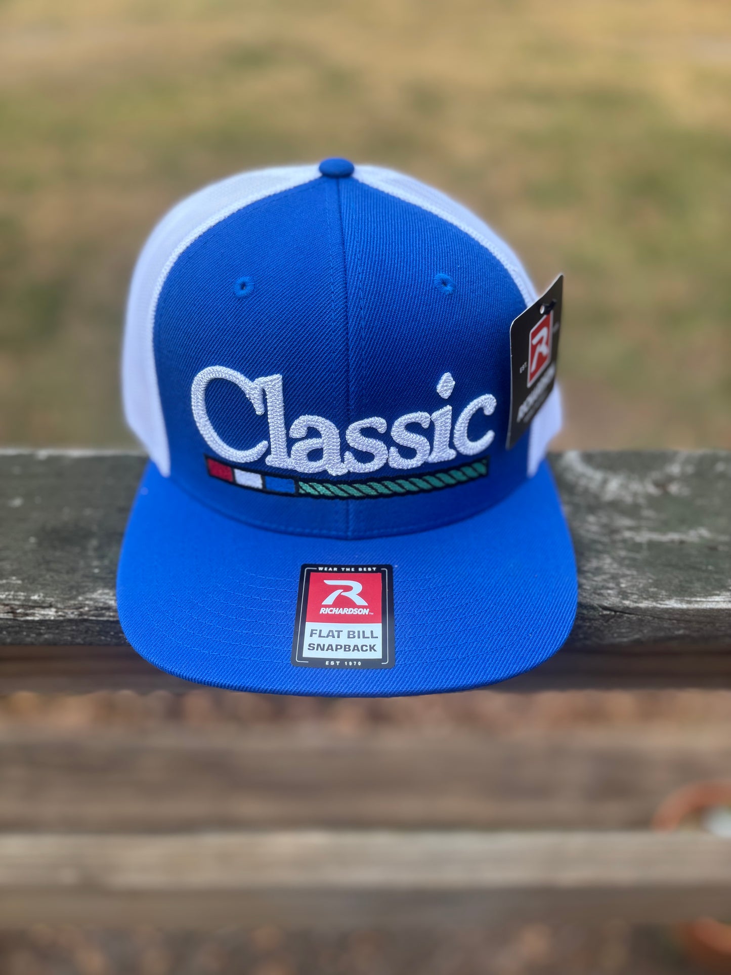 Royal/White Classic Flat Bill Hat