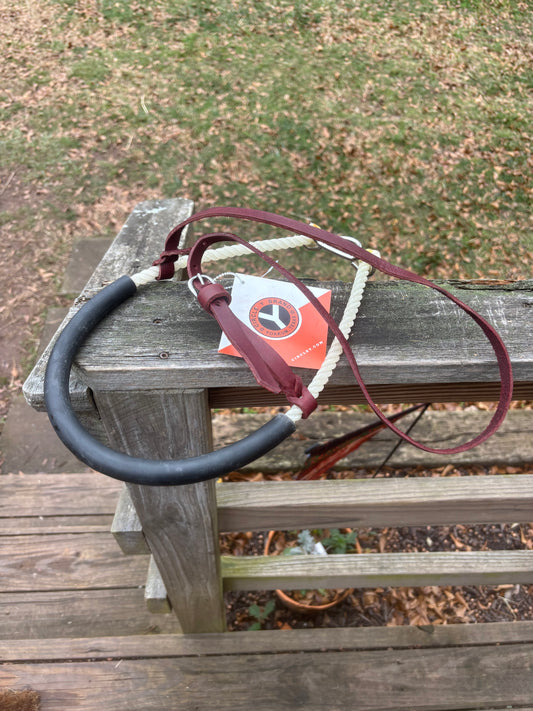Circle Y Noseband -Single Rope with Rubber Nose
