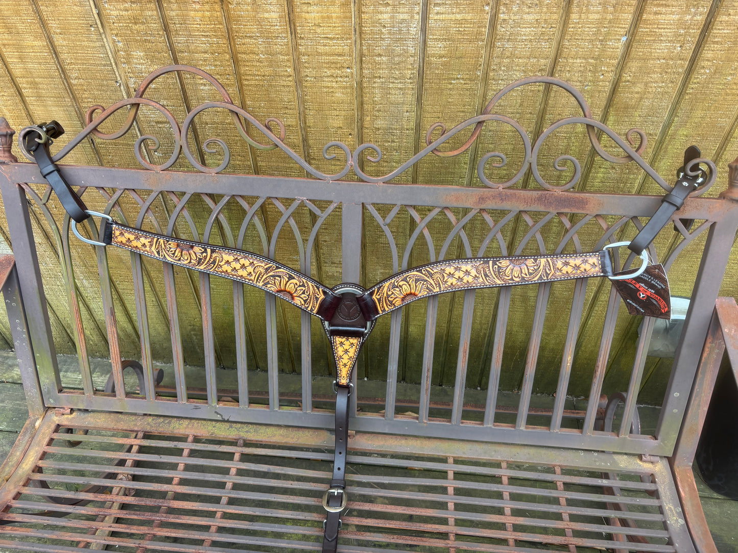 Circle Y Quilted Sunflower Breast Collar