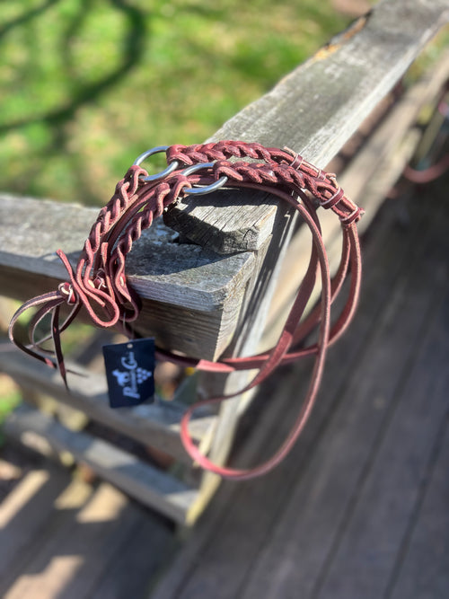 Bleeding Heart Ring Roping Rein 1/2"