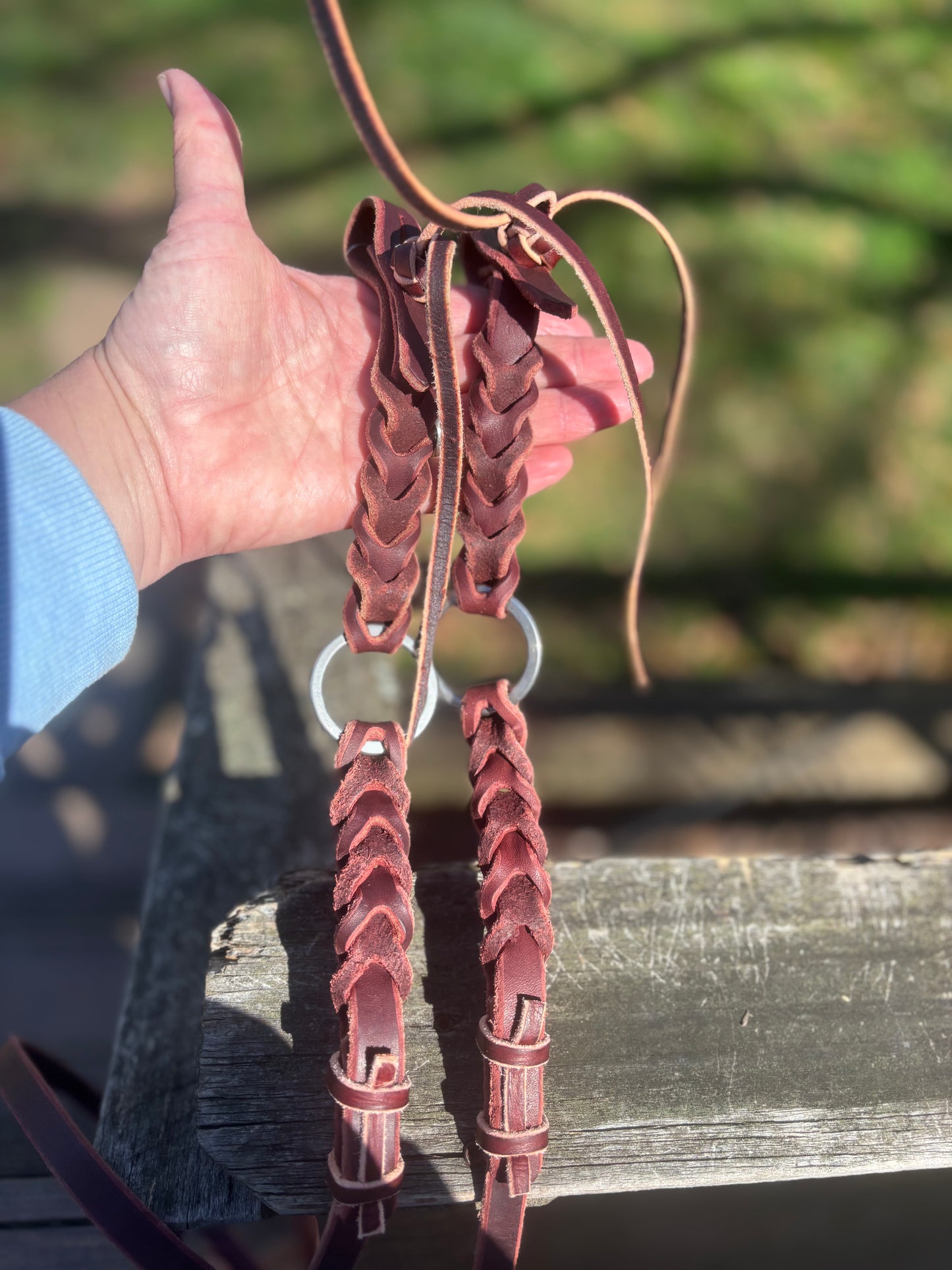 Bleeding Heart Ring Roping Rein 1/2"
