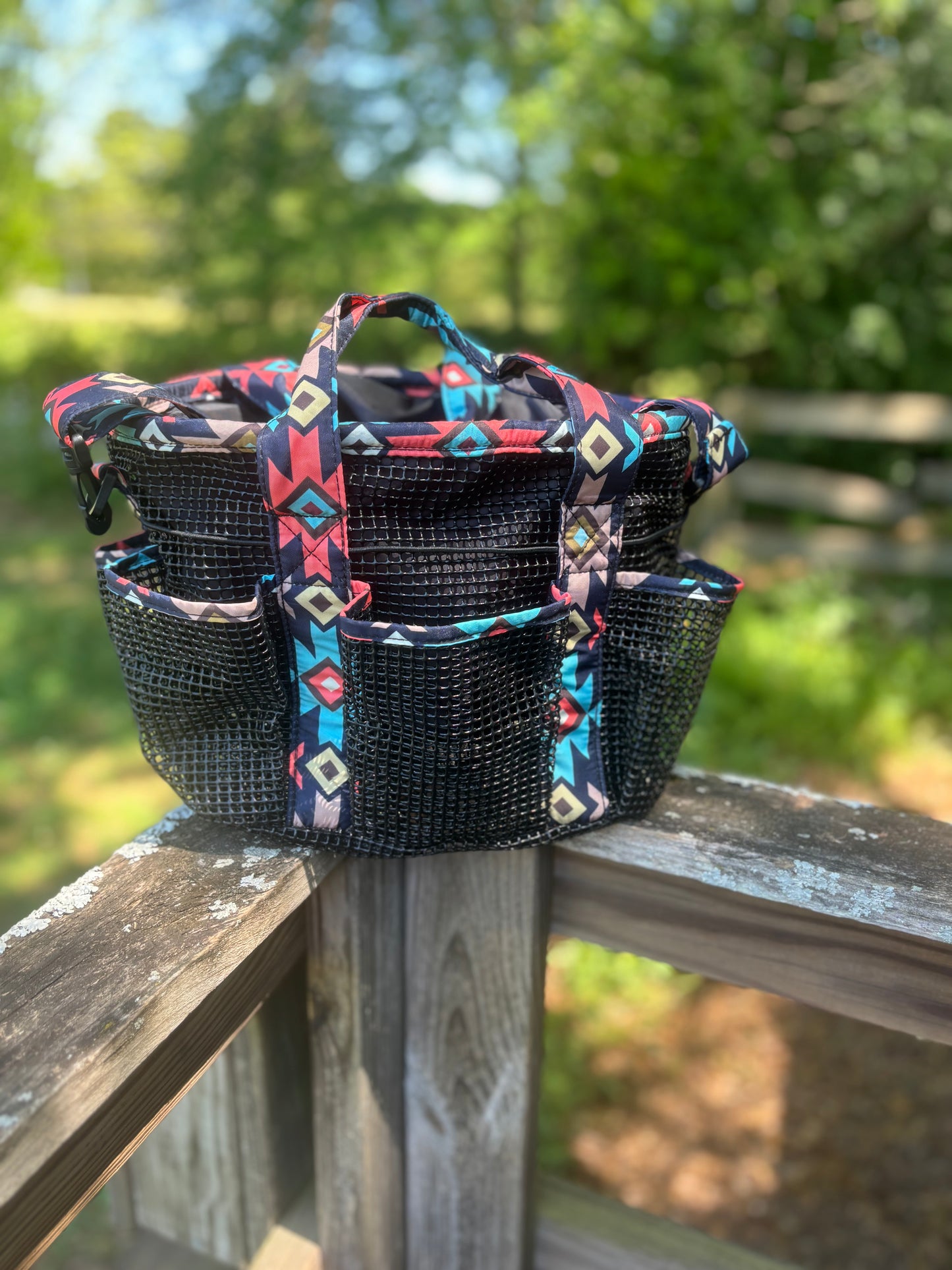 Weaver Mesh Grooming Tote- Summer Nights