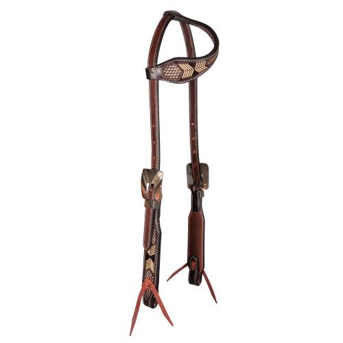 Professional's Choice Chocolate Arrowhead Single Ear Headstall