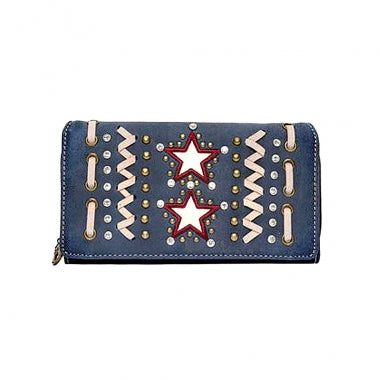 Montana West Wallet with Cut Out Stars