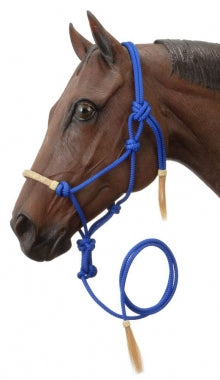 Tough-1 Rawhide Wrapped Nose Rope Halter With Lead