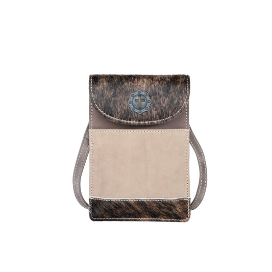 Montana West Hair-On Genuine Cowhide Belt Loop Phone Holster Pouch/Multi-function Crossbody