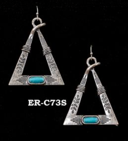 Southwestern Triangle Dangle Earrings