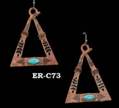 Southwestern Triangle Dangle Earrings