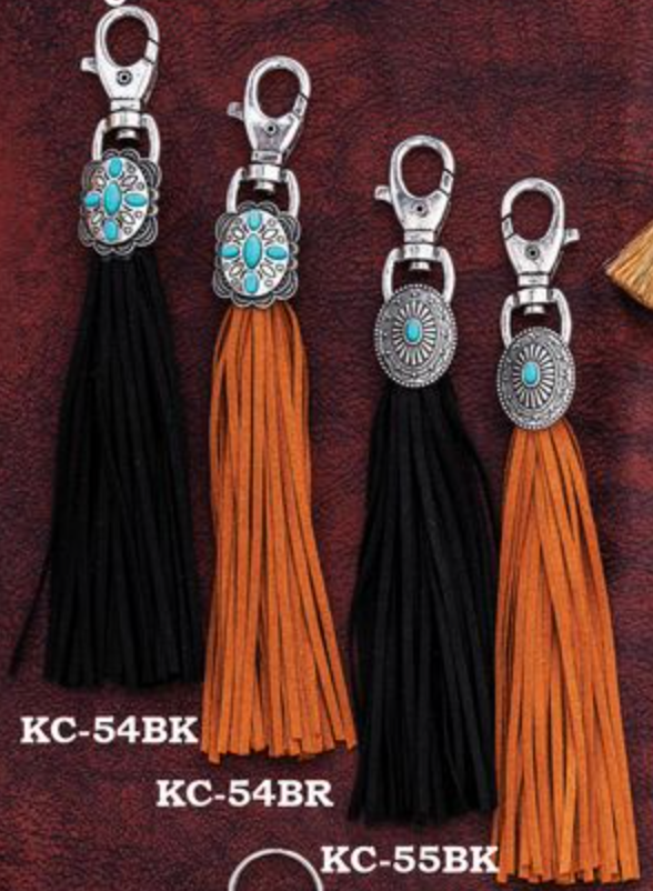 Leather & Concho Keychains