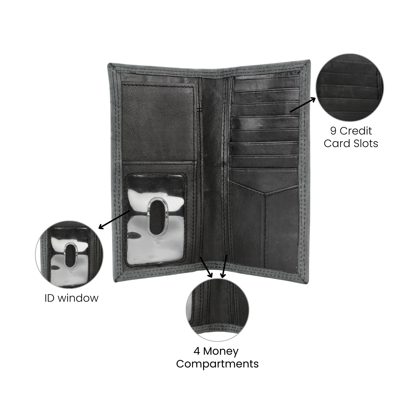 Men’s Rodeo Wallet with Cowboy Emboss