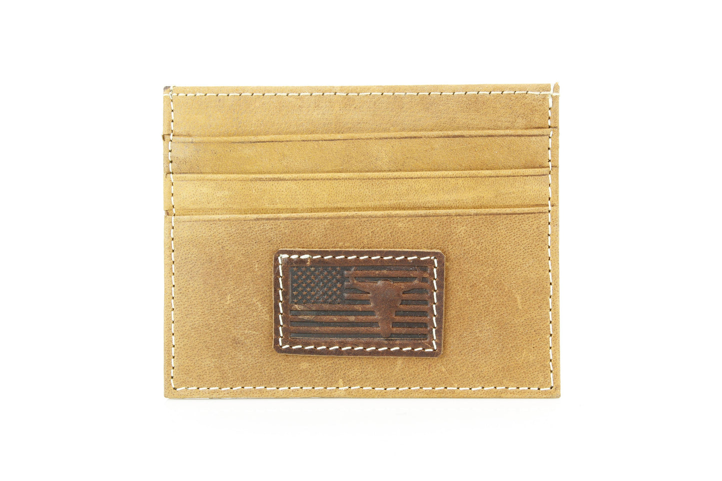 Credit Card Holder with Flag & Bison Skull