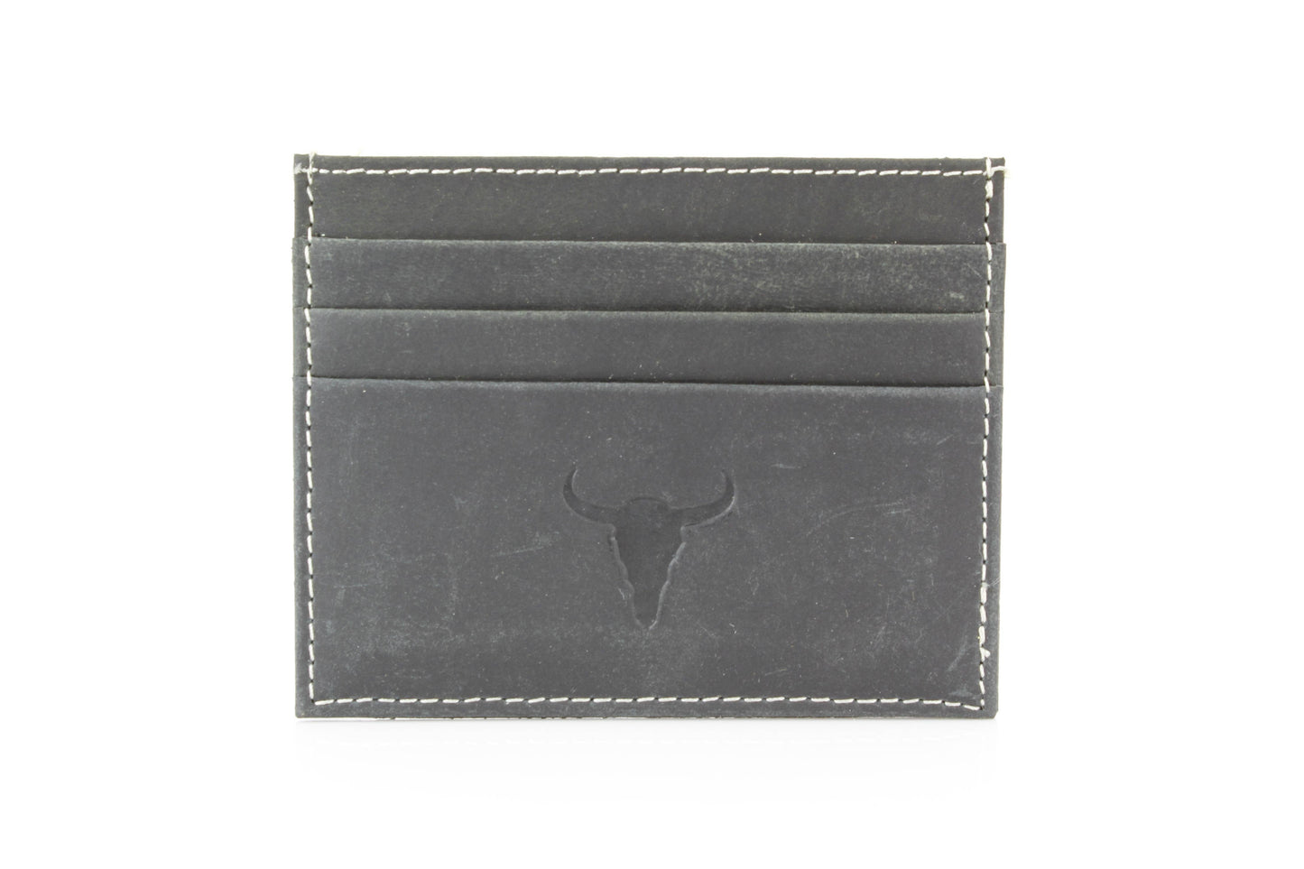 Men’s Credit Card Holder with Bison Skull