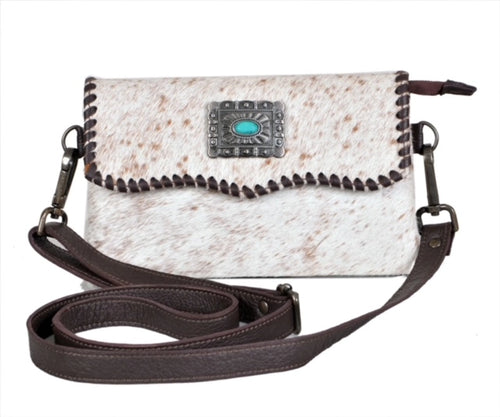 Brown Cowhide Crossbody