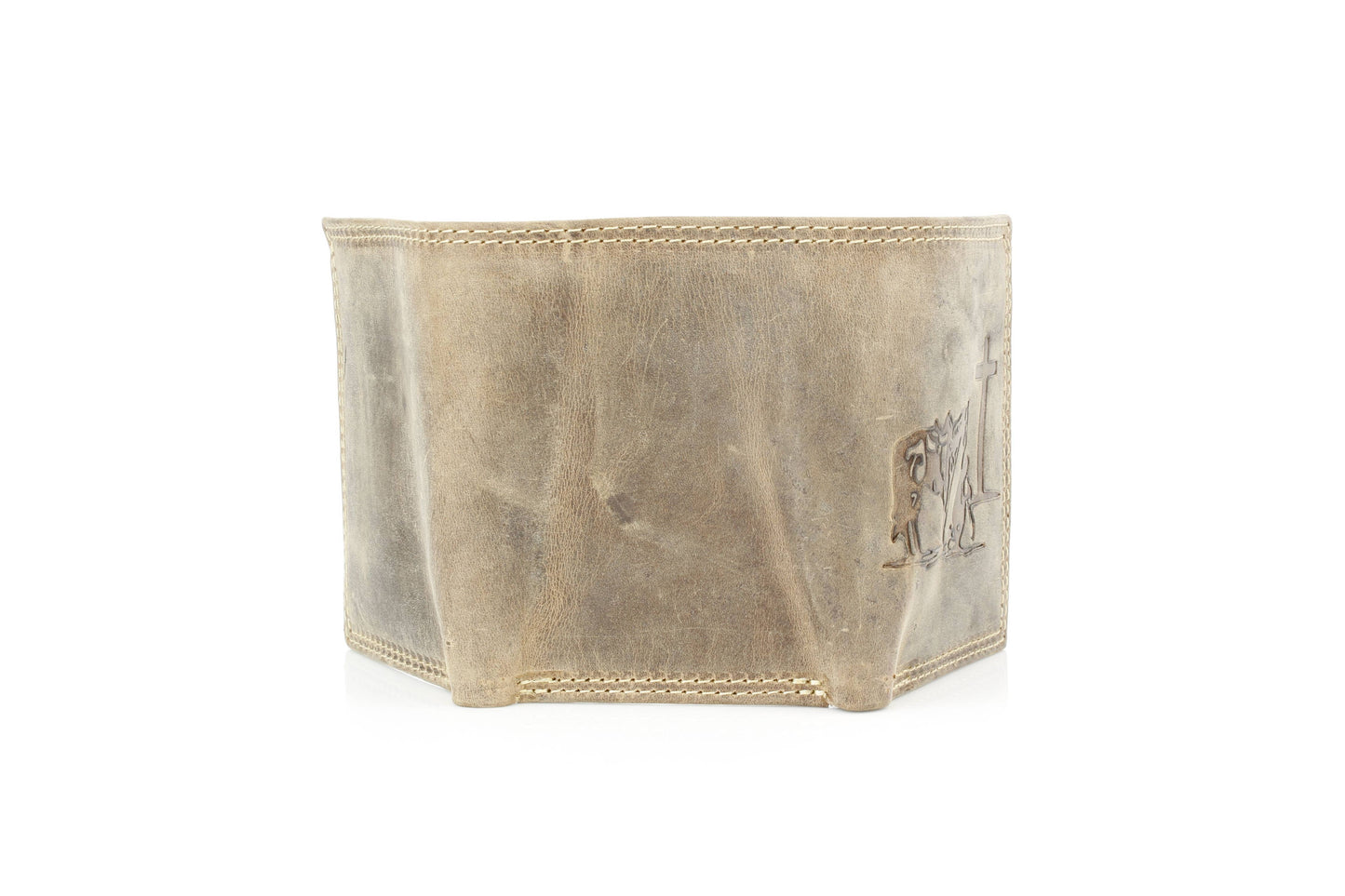 Men’s Tri-Fold Wallet with Cowboy Emboss