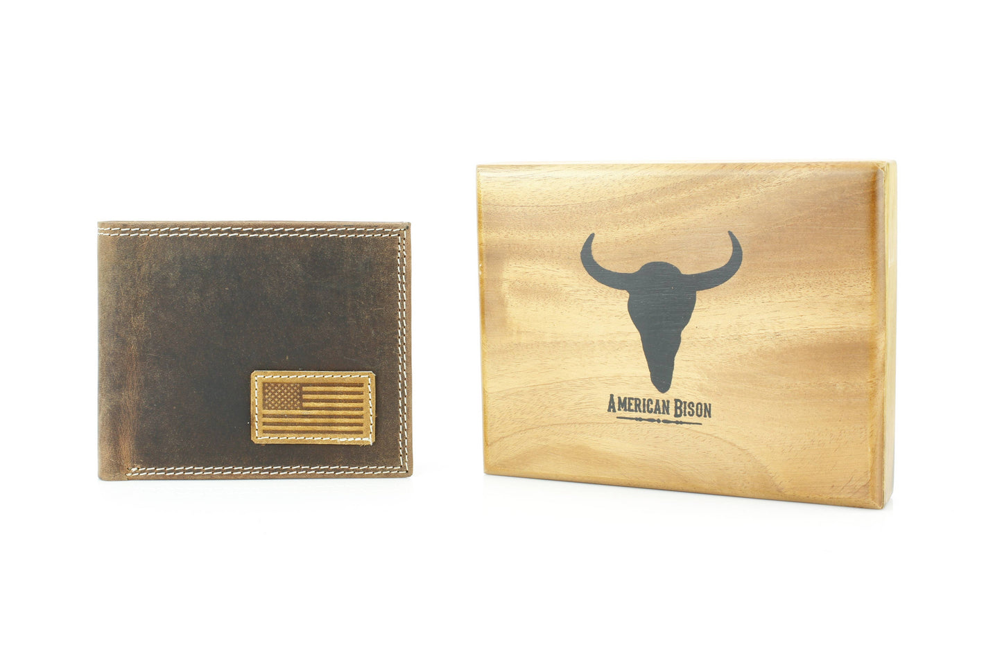 Bi-Fold Men’s Wallet with American Flag