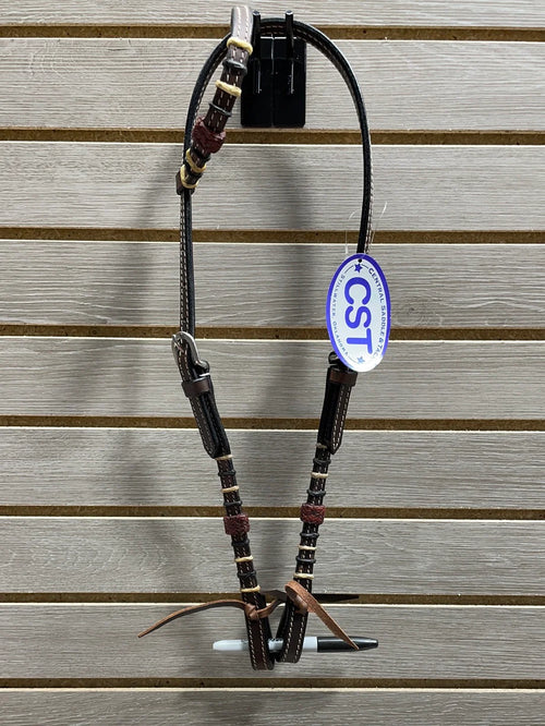 Slip Ear Headstall with Rawhide Knot Accents
