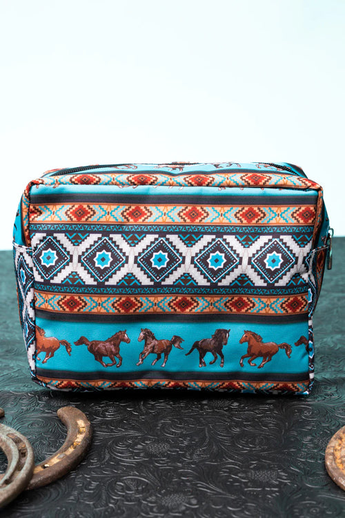 Blue Mountain Bronco Cosmetic Case