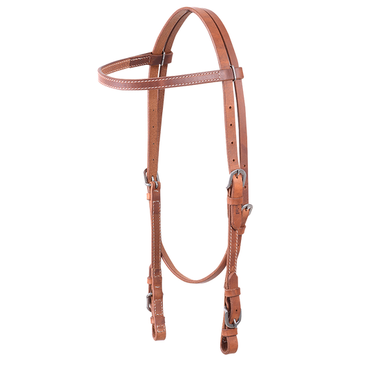 Cashel Stitched Harness Browband Headstall with Buckle Ends