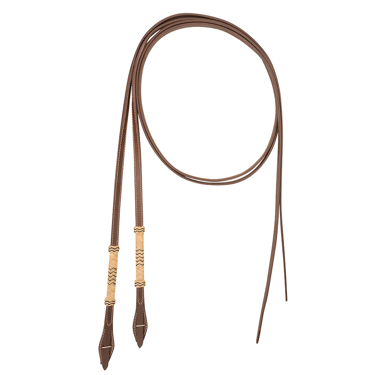 Cashel Braided Rawhide Split Reins with Quick Change Looped Ends