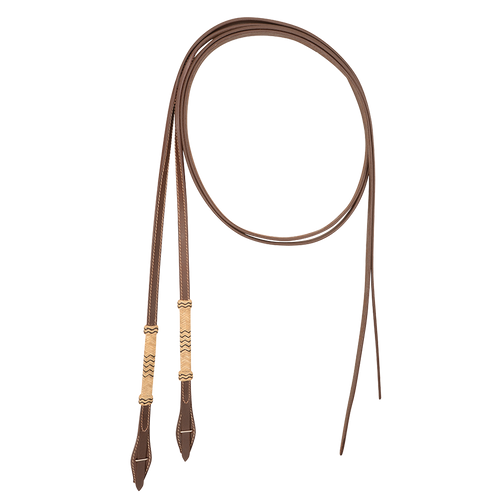 Cashel Braided Rawhide Split Reins with Quick Change Looped Ends