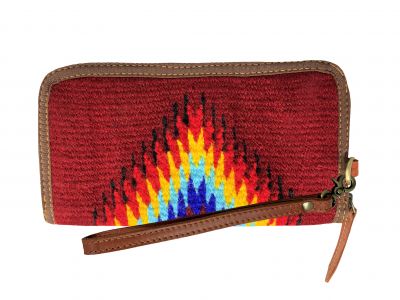 Burgundy Saddle Blanket Wallet