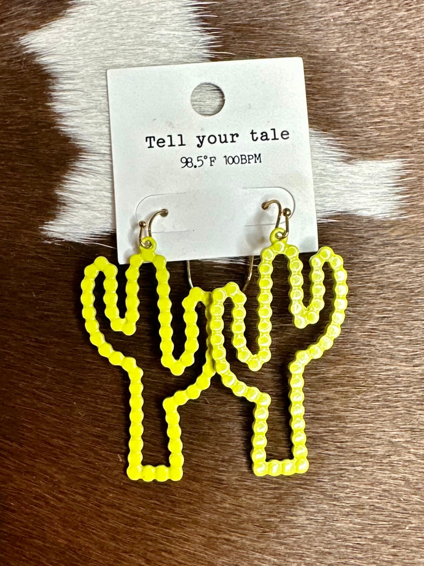 Cactus Cutout Earrings