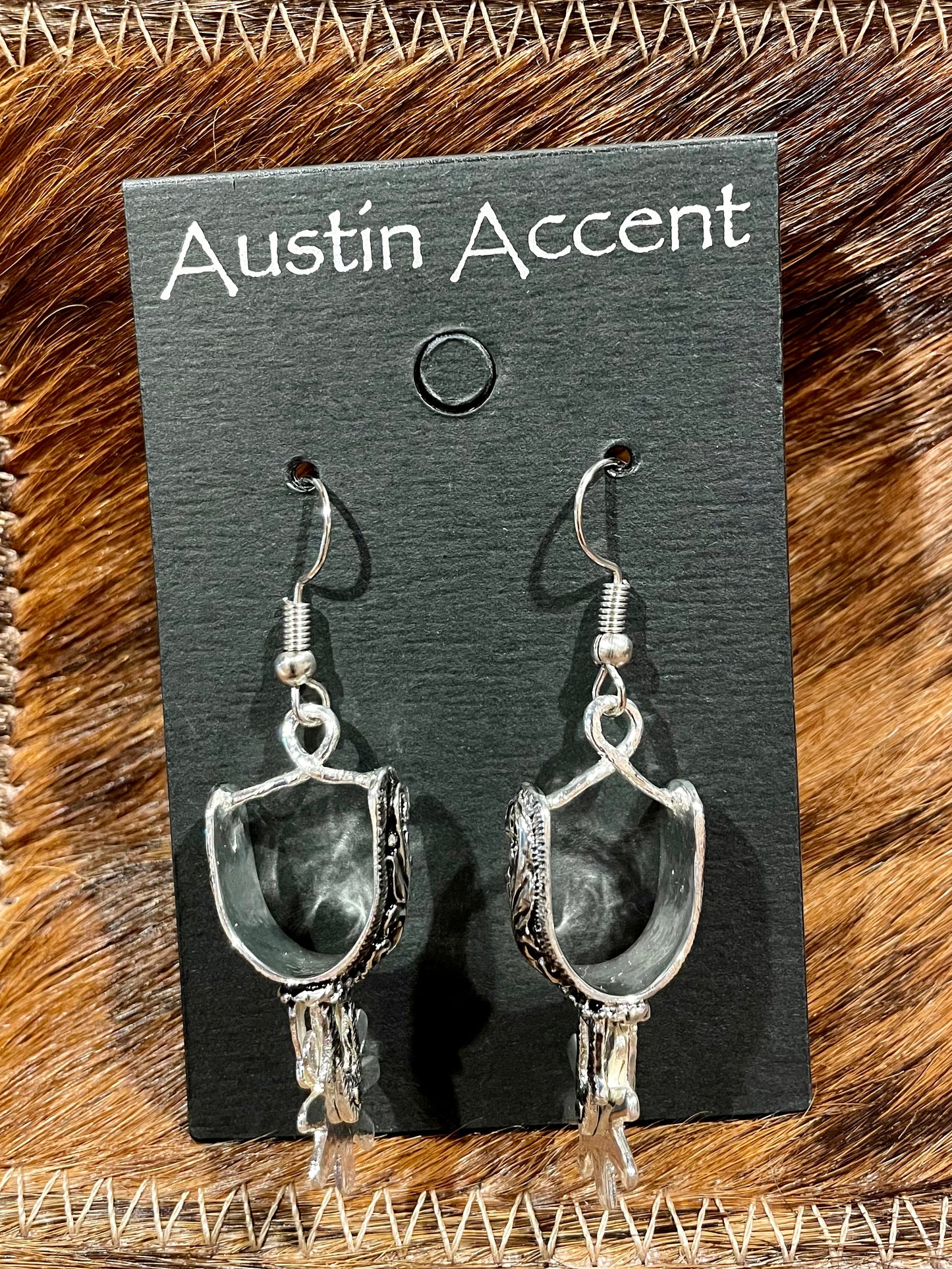 Silver Full Spur Dangle Earring