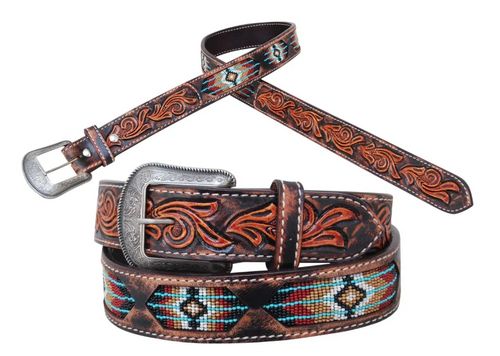 Circle Y Southwestern Inlay Belt