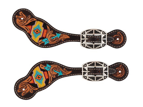 Turquoise Cross Navajo Arrow Ladies Spur Straps