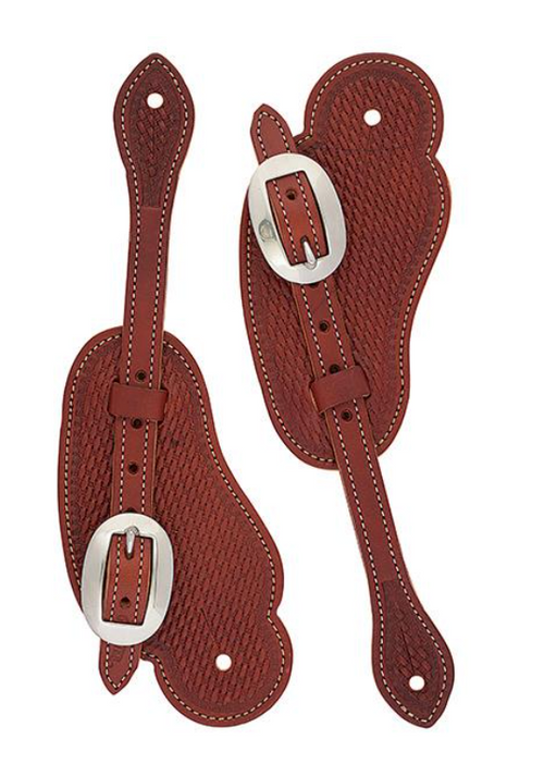 Weaver Basketweave Skirting Leather Cowboy Mens Spur Straps