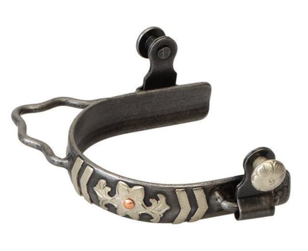 Weaver Ladies Barrel Spurs with Chevron/ Floral Design