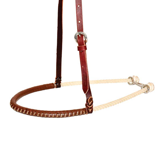 Berlin Leather Single Rope Noseband Leather Covered