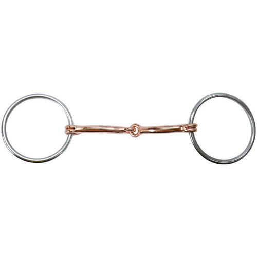 Diamond R Medium Loose Ring Snaffle Bit