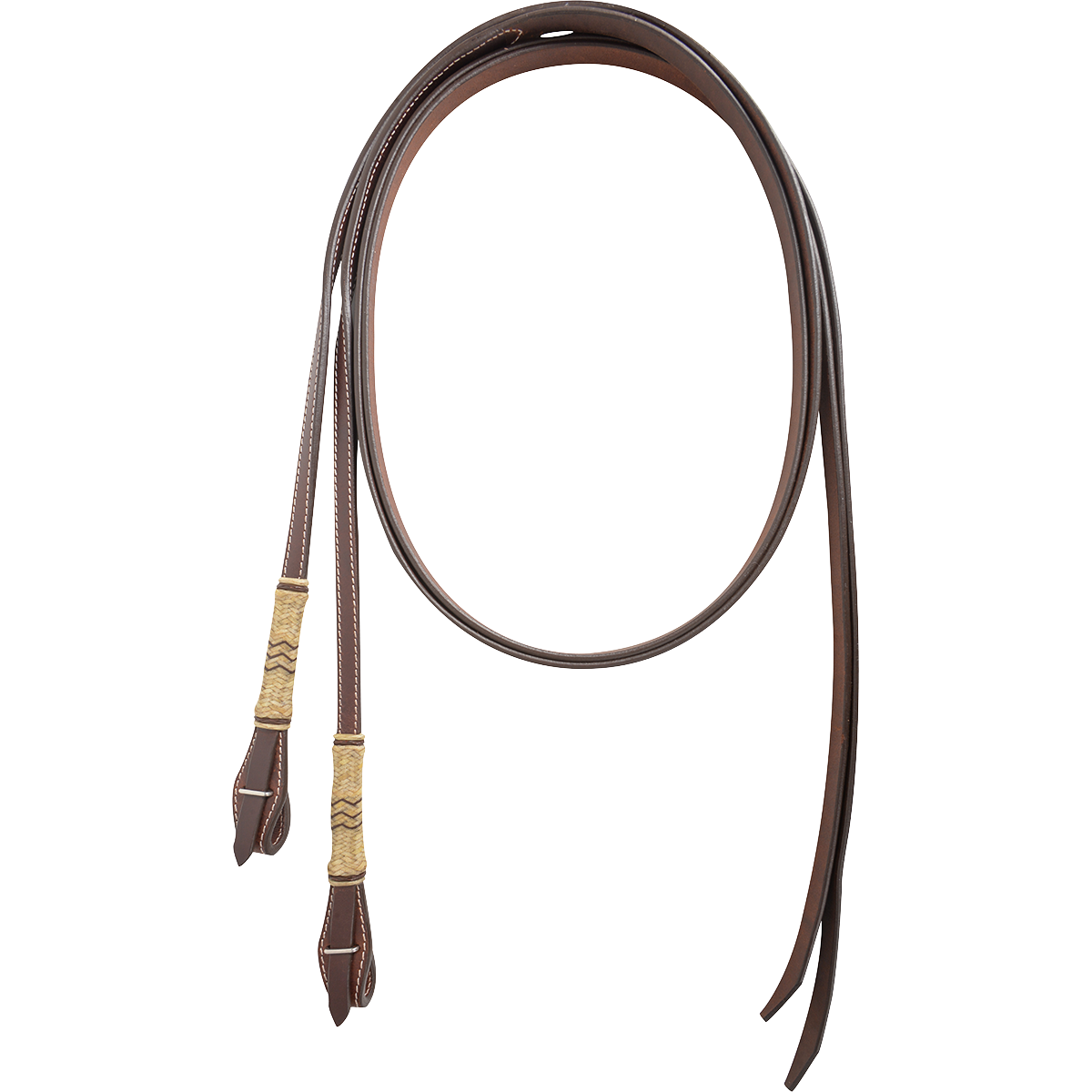 Cashel Braided Rawhide Split Reins w/ Tie Ends