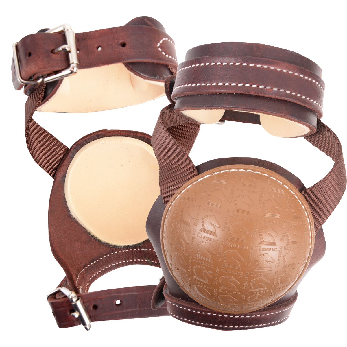 Classic Equine Leather Skid Boots w/ Nylon Straps