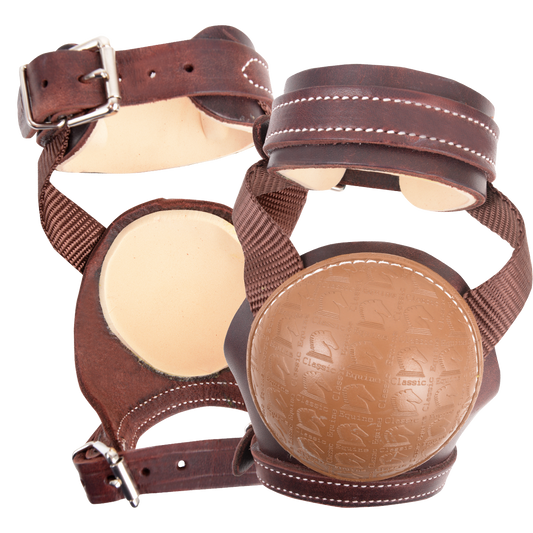 Classic Equine Leather Skid Boots w/ Nylon Straps